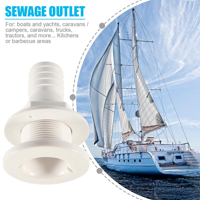 Flexible Bilge Pump Hose Kit PVC Complete Bilge Pumps tallation Kit 2pcs Clamps 6ft Hose Thru Hull Connector for Boats