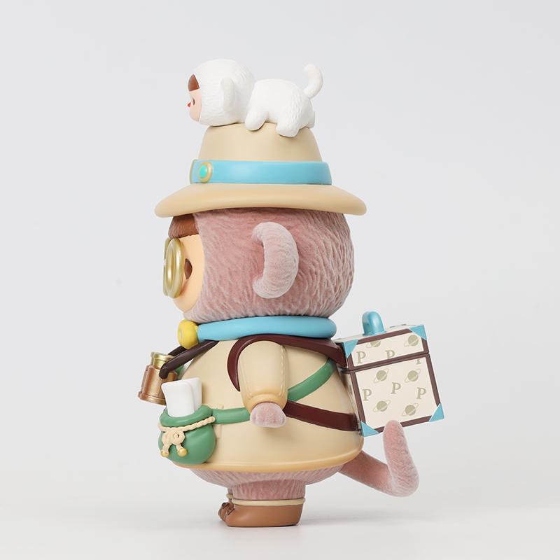 

New POP MART PUCKY, Planet Explorer, Little Monkey Archaeologist, Large Size Trendy Figures 15.4cm 210800049 PUCKY BABY MONKEY ARCHAEOLOGIST TUBA