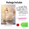 Frameless DIY Pearl Bead Painting Kit Elegant Swan Castle Pattern Creative Relaxing Craft Canvas Home Decor Adult Gift
