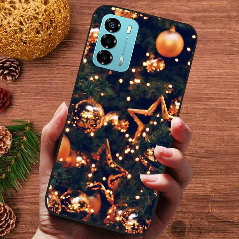 Christmas Silicone Soft Case for ZTE Blade V40 V30 Vita V40 Design V41 Smart A7050 Cover Bumper 8030 9030 Cute Bumper Funda