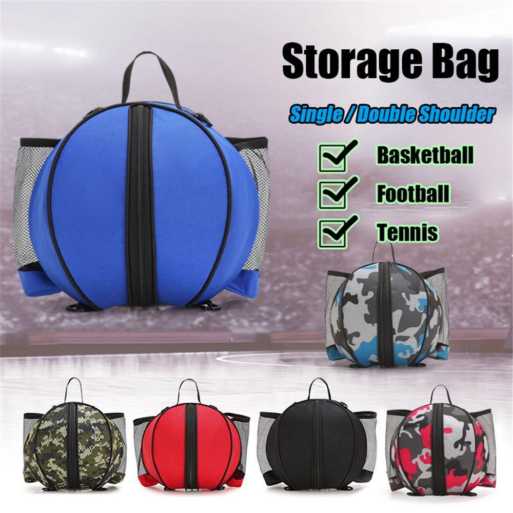 Sport Round Shape Adjustable Basketball Bag Football Handbag Volleyball Shoulder Bags Ball Backpack