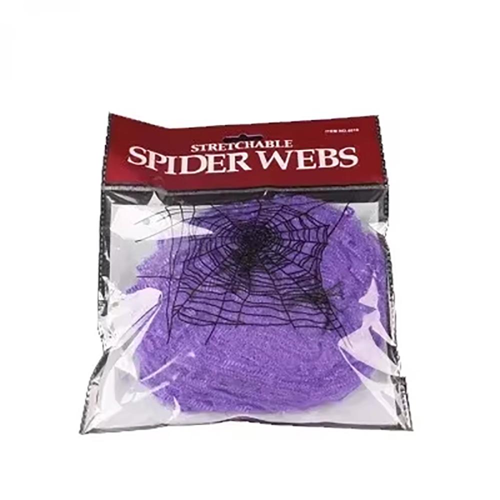 Halloween Stretchy Artificial Spider Web, White Scary Fake Cobweb, Haunted House Horror Props for Home Party Indoor Outdoor Decoration
