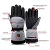 Electric Heated Gloves Battery Operated Winter Ski Gloves Waterproof Touchscreen Warming Gloves for Outdoor Motorcycle Hiking