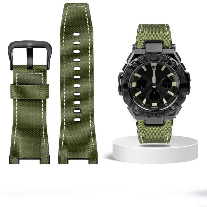 Watch Strap For Casio GST-S100G / S110 / S130L / W100G / W110 / 210B / 400G / 410 / Wristband 26*14mm Men's Leather watchBand