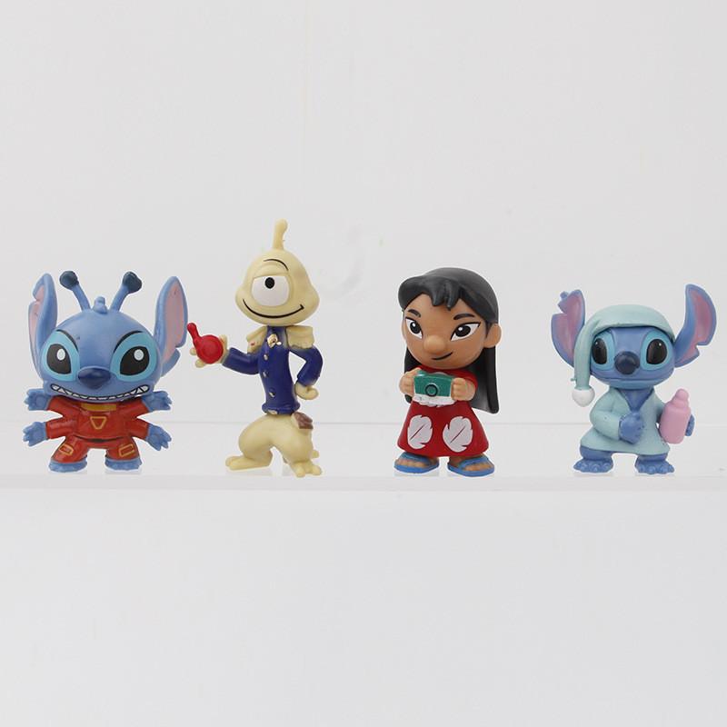 Miniature Stitch Figures Collection Abs Toy Models Blind Box Anime Ornament Set