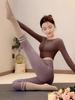 Top Longo de Pilates e Yoga Feminino de Alta Qualidade Outono/Inverno 2025 com Sutiã Embutido