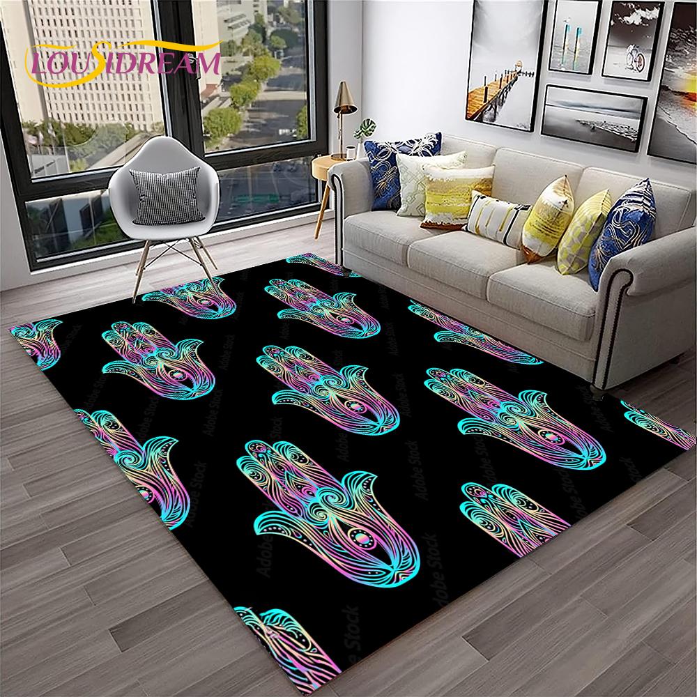 Evil Eye,Eye of Horus,Nazar Tree of Life Carpet Rug for Home Living Room Bedroom Sofa Doormat Decor,Area Rug Non-slip Floor Mat