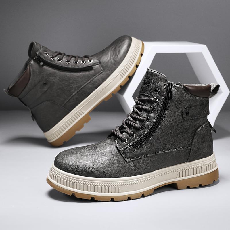 

Зимние ботинки, мужские повседневные высокие туфли, кроссовки, мотоциклетные римские ботильоны, мужские уличные кроссовки в британском стиле, панк Botas Hombre 44