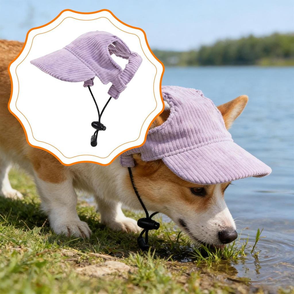 Dog Baseball Adjustable Fashion Corduroy Comfortable Puppy Sunbonnet Sun Protection Hat for