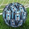 Gre-mio Football Badge Printed Size 5 Soccer Balls, High-Quality, Anti-Slip, Protective Football, A Unique Gift , Birthdays, Christmas Gifts