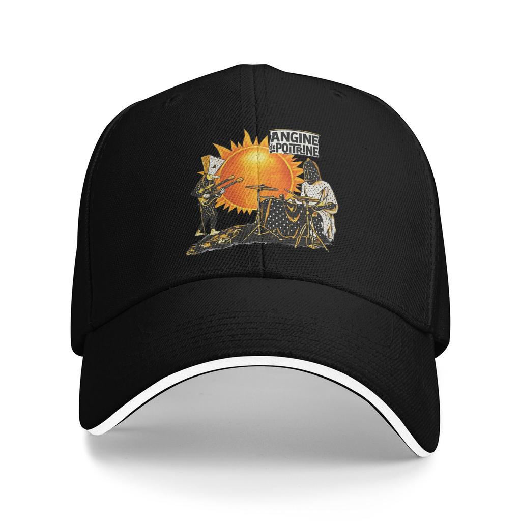 Metal Angine De Poitrine Rock Music Baseball Cap Hip Hop  Sandwich Hat Unisex Women Breathable Dad Hat Outdoor
