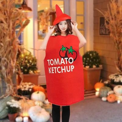 Ketchup Bottle Costume Outfit Halloween for Masquerade Party Fancy Dress