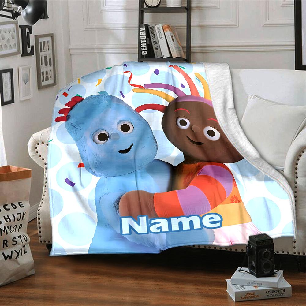 Custom Name In the Night Garden Theme Printed Blanket - Perfect for Couch, Bed, Travel & Outdoor Use | Machine Washable, Cozy & Durable.
