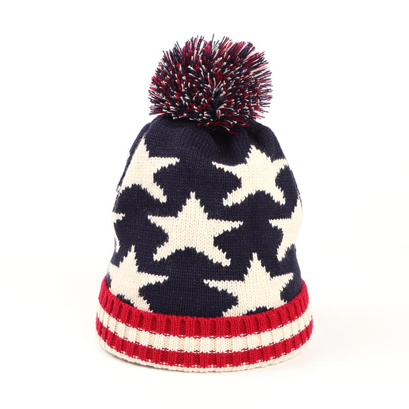 1pc Men Winter Knitted Cap for Women Unisex Casual British National Flag Hats Skullies Beanie Hat Outdoor Ski Sport Hiking Windproof Cap