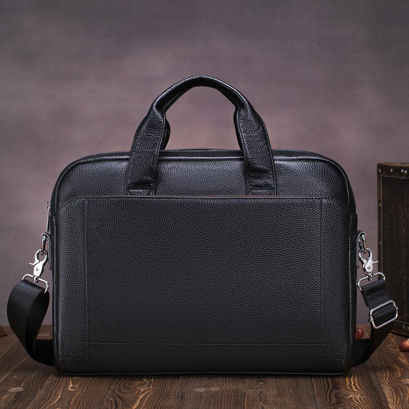 2026 Business Genuine Leather Briefcase for Men, Top Grain Leather Handheld Business Bag, Travel Commute Laptop Office Bag