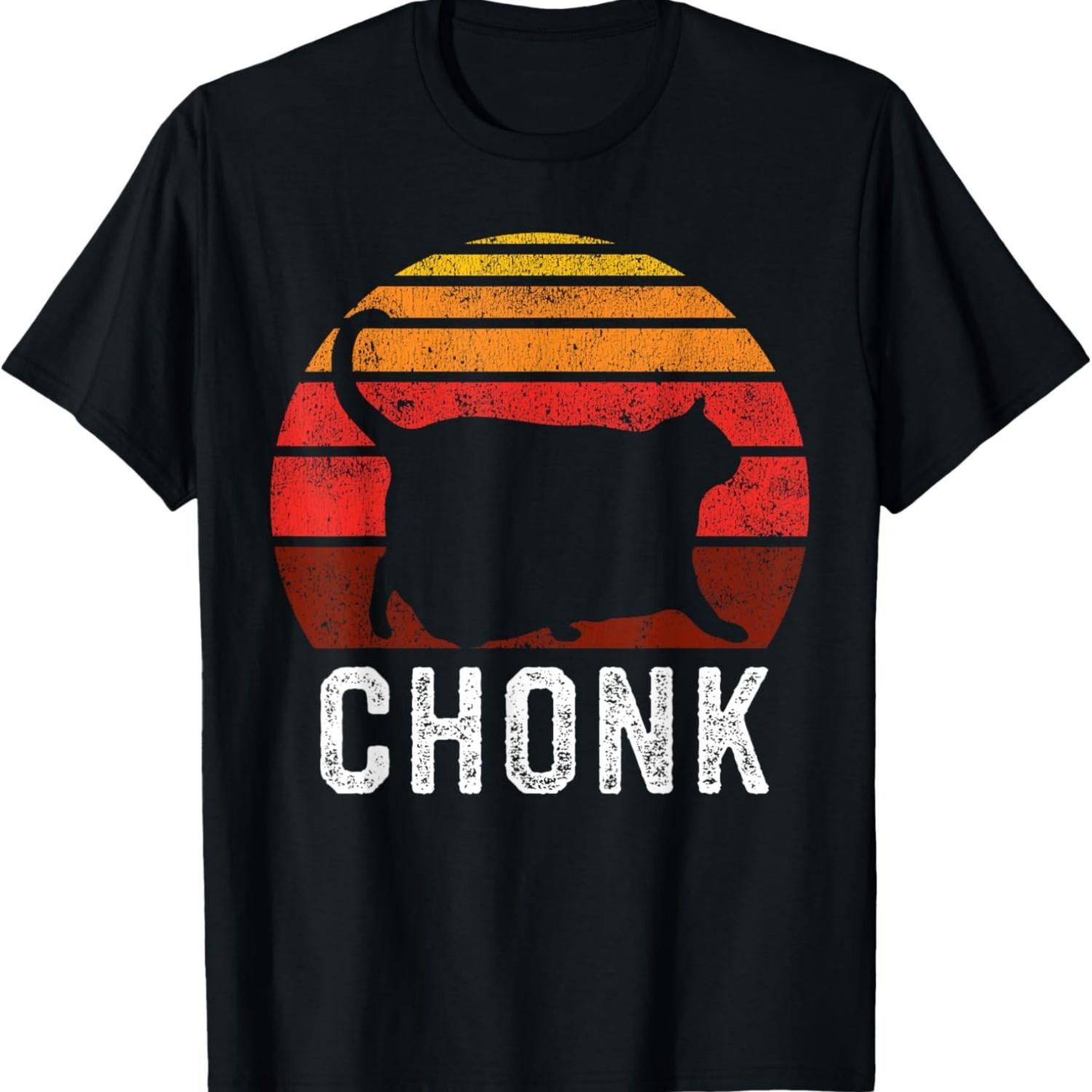 Funny Fat Cats Meme, Chonk Cat T-Shirt S чёрный
