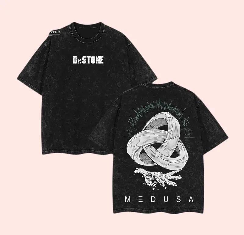

Ishigami Senkuu Print Tshirt Anime DrSTONE Clothing Men Women Cotton Tshirts Retro Washed T Shirt Harajuku Male Oversized Tops S