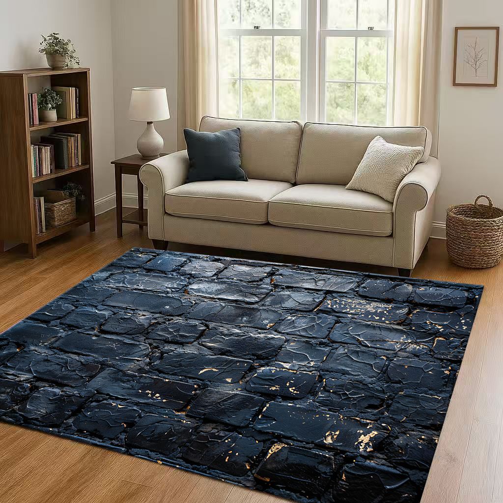HD Retro Brick Stone Building Wall Art Living Room Non-Slip Area Rug Soft Carpet for Bedroom Playroom Sofa,Home Decor Doormat