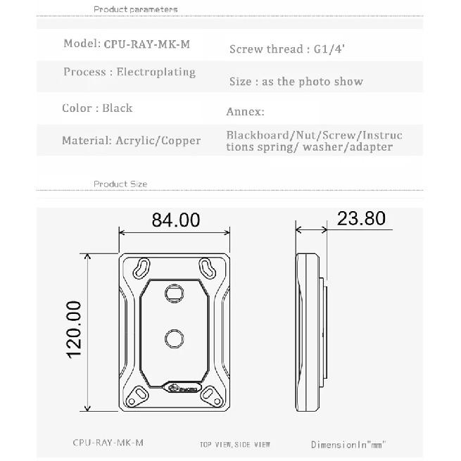 Bykski for AMD RYZEN3000 RyzenAM3/AM3+/AM4 1950X TR4 X399 X570 CPU Water Block Fan Cooling Copper Radiator Water Cooler Cooling