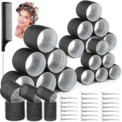 Hair Curling Rollers In Various Sizes for DIY Lazy Hair Styling, Air Bangs Curlers, Plastic Hair Curling Tool