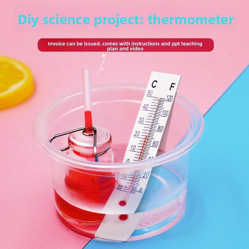 Science Experiment Diy Thermometer Kit With Fun Materials For Kids Educational Activity