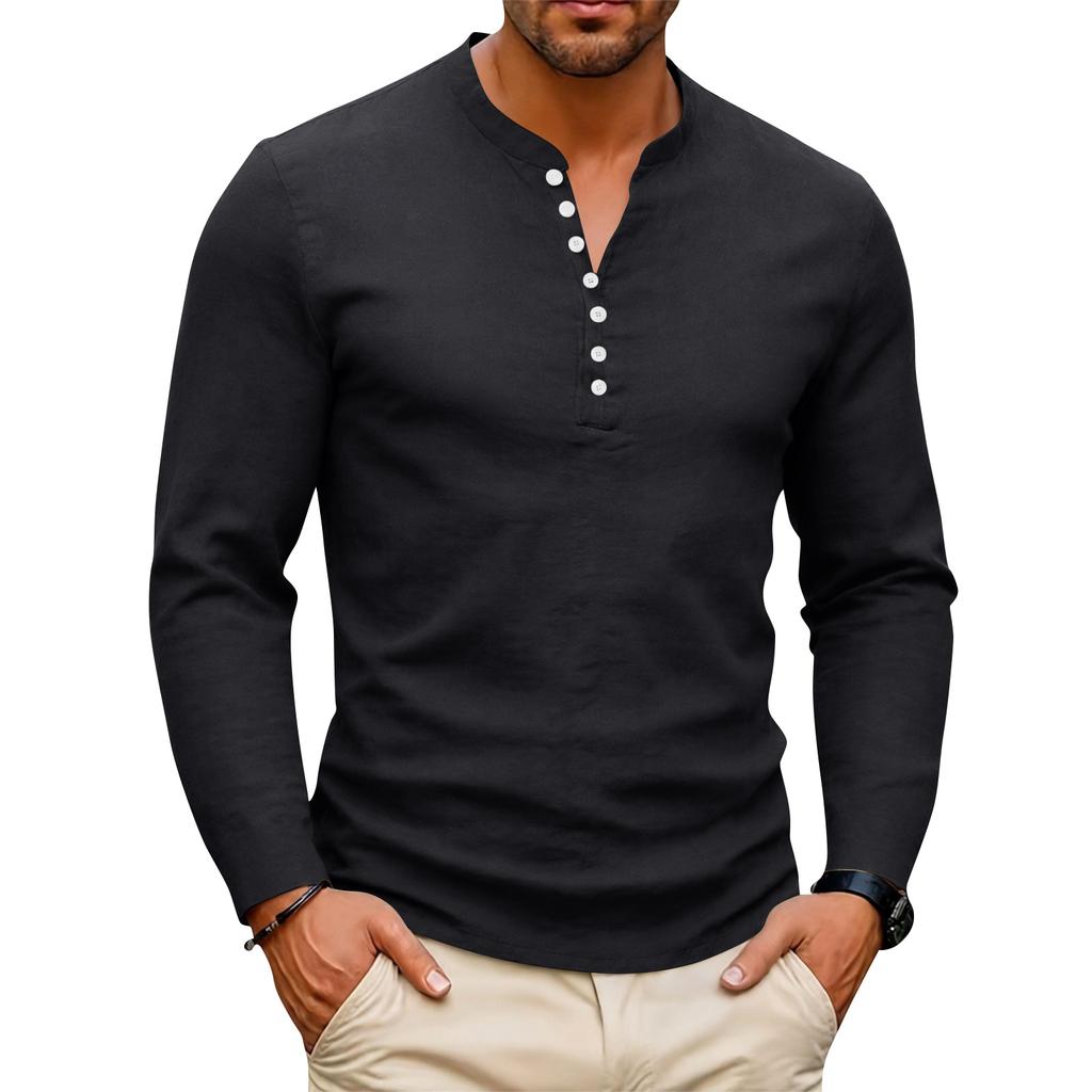 Men's Long Sleeve Button Down Shirt Slim Fit Casual Outdoor Sports Top