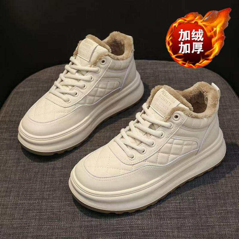 Women Warm Fleece Lined Thick Sole High Top Outdoor Casual Sports Board Shoes