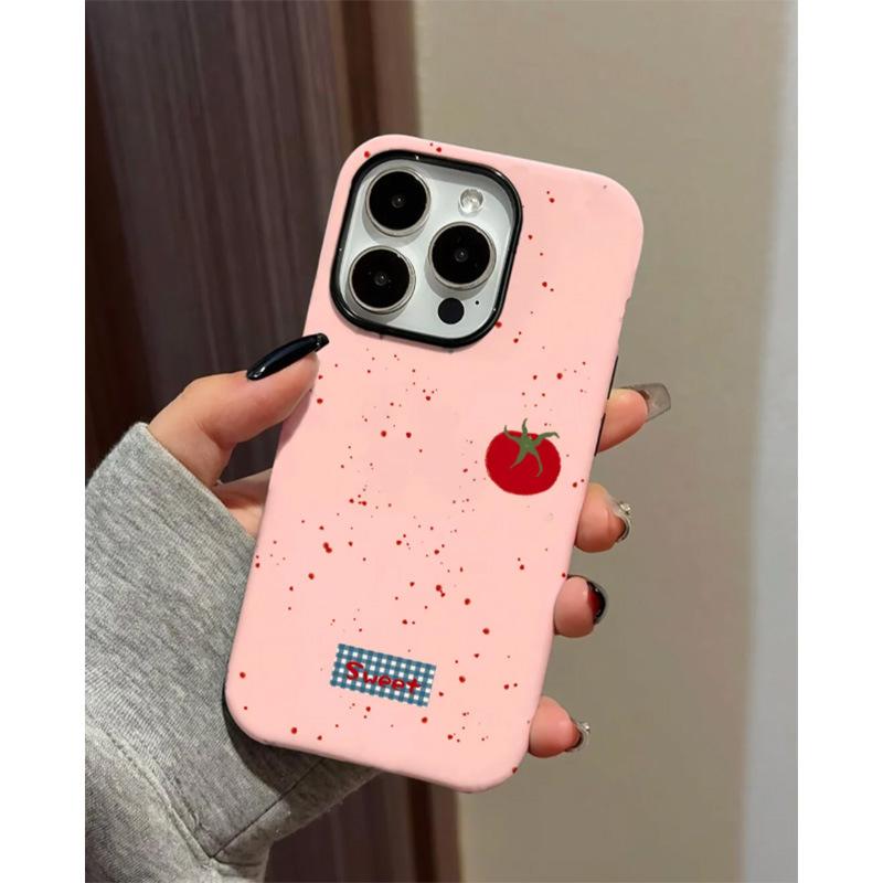 

Foundation small tomato for apple 17promax cartoon cute iPhone lens all-inclusive new Apple 7