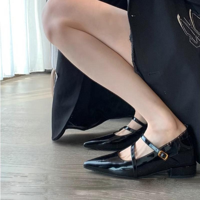 Fashion Pointed Toe Marie Janes Women Sandals Naked High Heels Shoes Woman 2025 Trend Pumps Elegant Dress Summer Shallow Sandalias Mujer