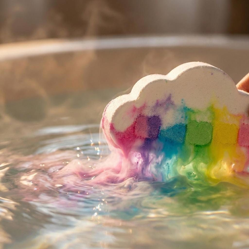 Set Regalo Bombe, Bombe da Bagno Nuvola Biologiche e Naturali Per Aromaterapia Rilassamento Bagno Per Idratare la Pelle, Per Regali Per Donne e Bambini