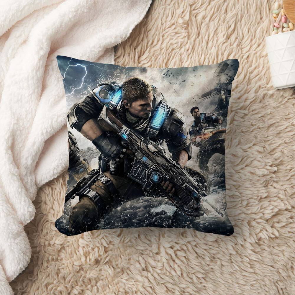 G-Gears Of War Personalized Pillow Cover Kids Bedroom Wild Party Decor Pillowcase Kid Birthday Shower Gift