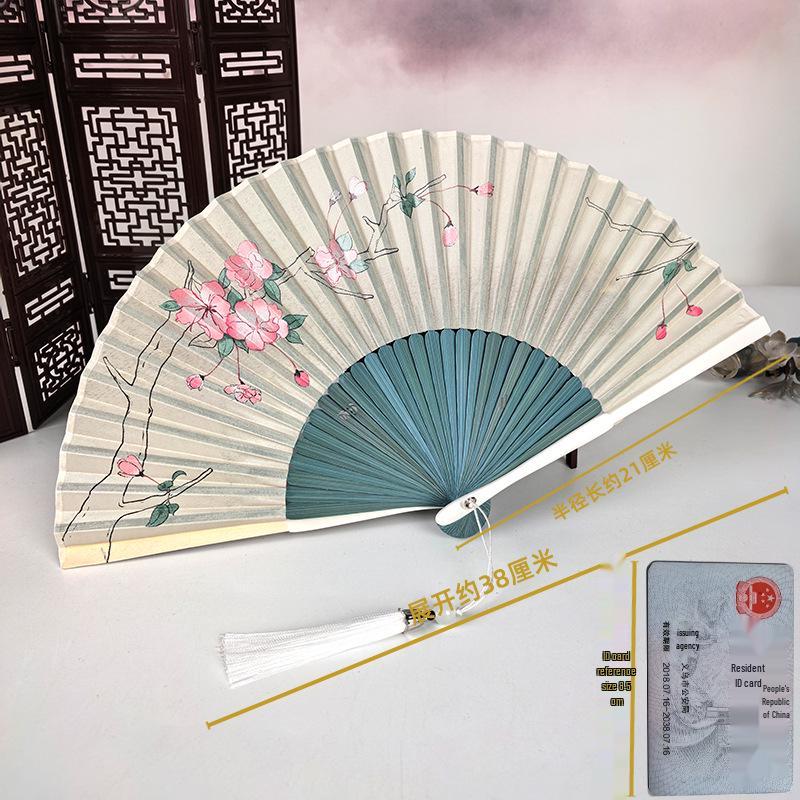 Tradycyjny Chiński Składany Wachlarz Bambusowy do Hanfu i Qipao