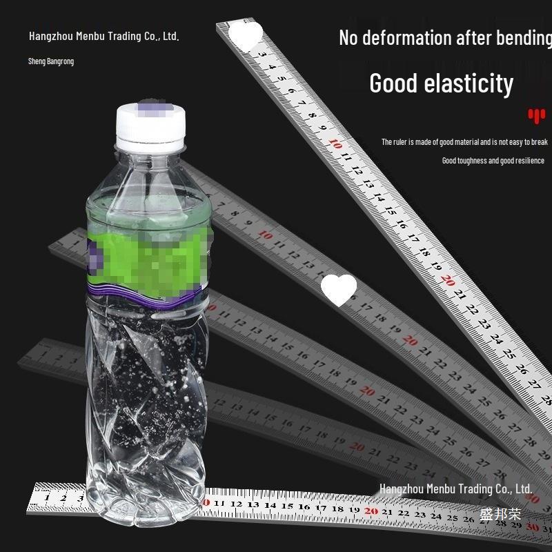 Règle en acier inoxydable de 1 mètre: Fer Épais, Dur, Haute Précision, Disponible en 15cm, 30cm, 50cm de Longueur