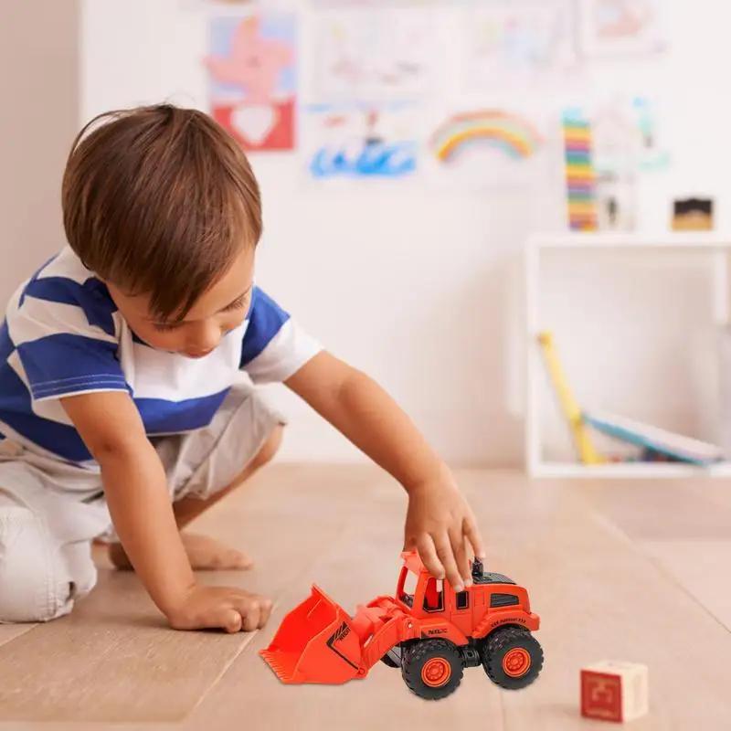 1:55 Children Plastic Vehicle Car Toys Trucks Construction Vehicle Excavator Bulldozer Model Inertia Children's Gifts Carro