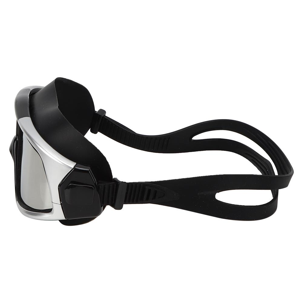 Adult Large Frame Waterproof Antifog Swimming Goggles Electroplate Plain Glass Diving Supply