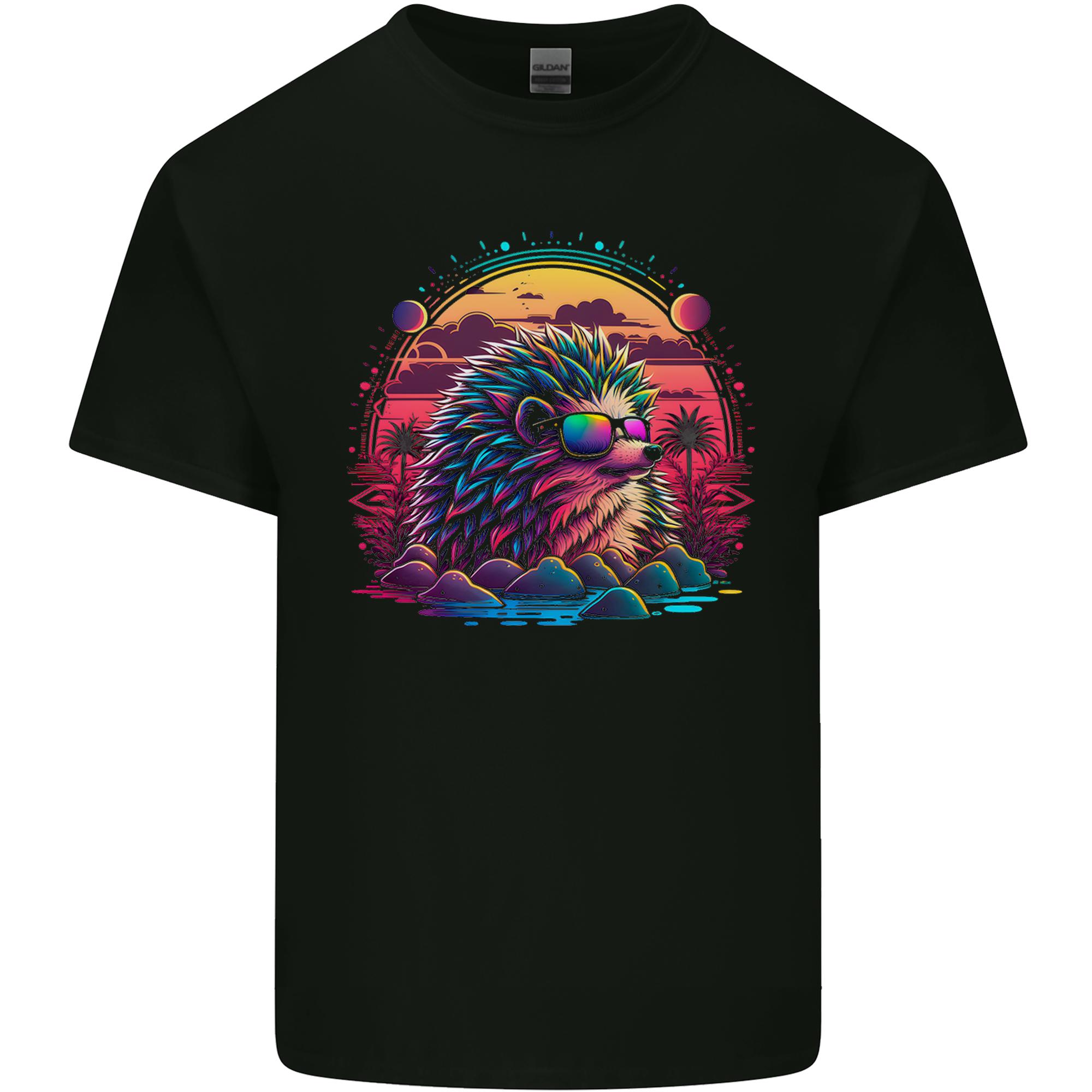 A Retro Hedgehog Unisexs Light Cotton TShirt S