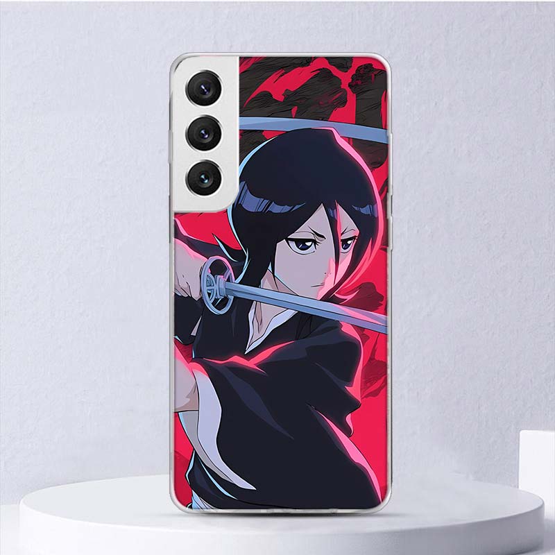 Bleach Kuchiki Rukia Soft Case For Samsung Galaxy S25 S24 S23 S22 Ultra Phone Cover S21 S20 FE S10 Plus S10E S25U Funda Coque