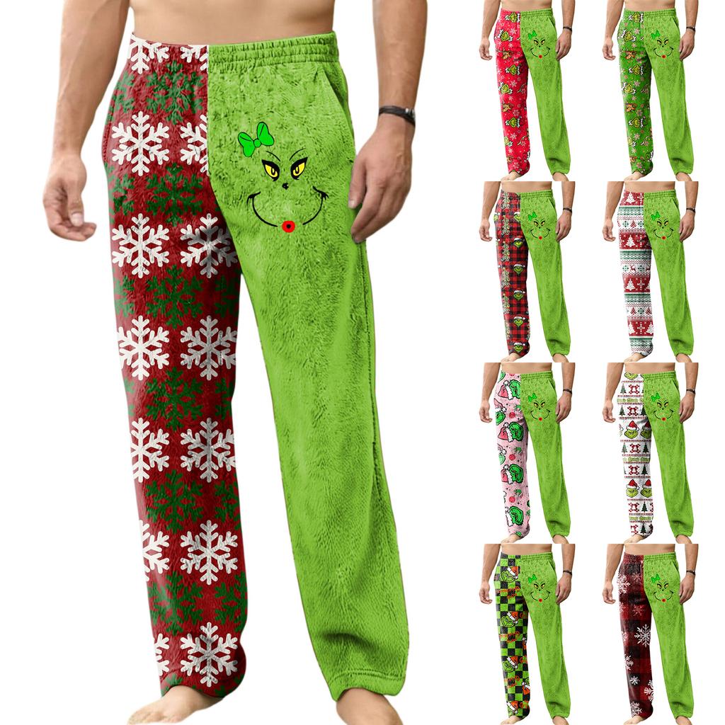 Men's Allover Printed Home Pants Sleeping Pajama Pants Long Pants Pajama Pants