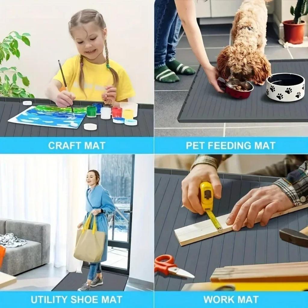 Durable Under-Sink Mat - Waterproof Drip Tray Liner For Kitchen & Bathroom Cabinets, Easy-Clean Storage Solution