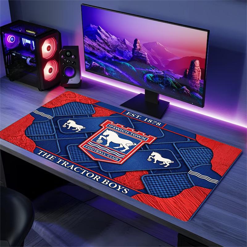 Ipswich Town FC Color Mouse Pad Large Gaming Table Cushion Non-slip Laptop Tablet Big Mousepad XXL Mat Mini PC Playmat With Lock edge