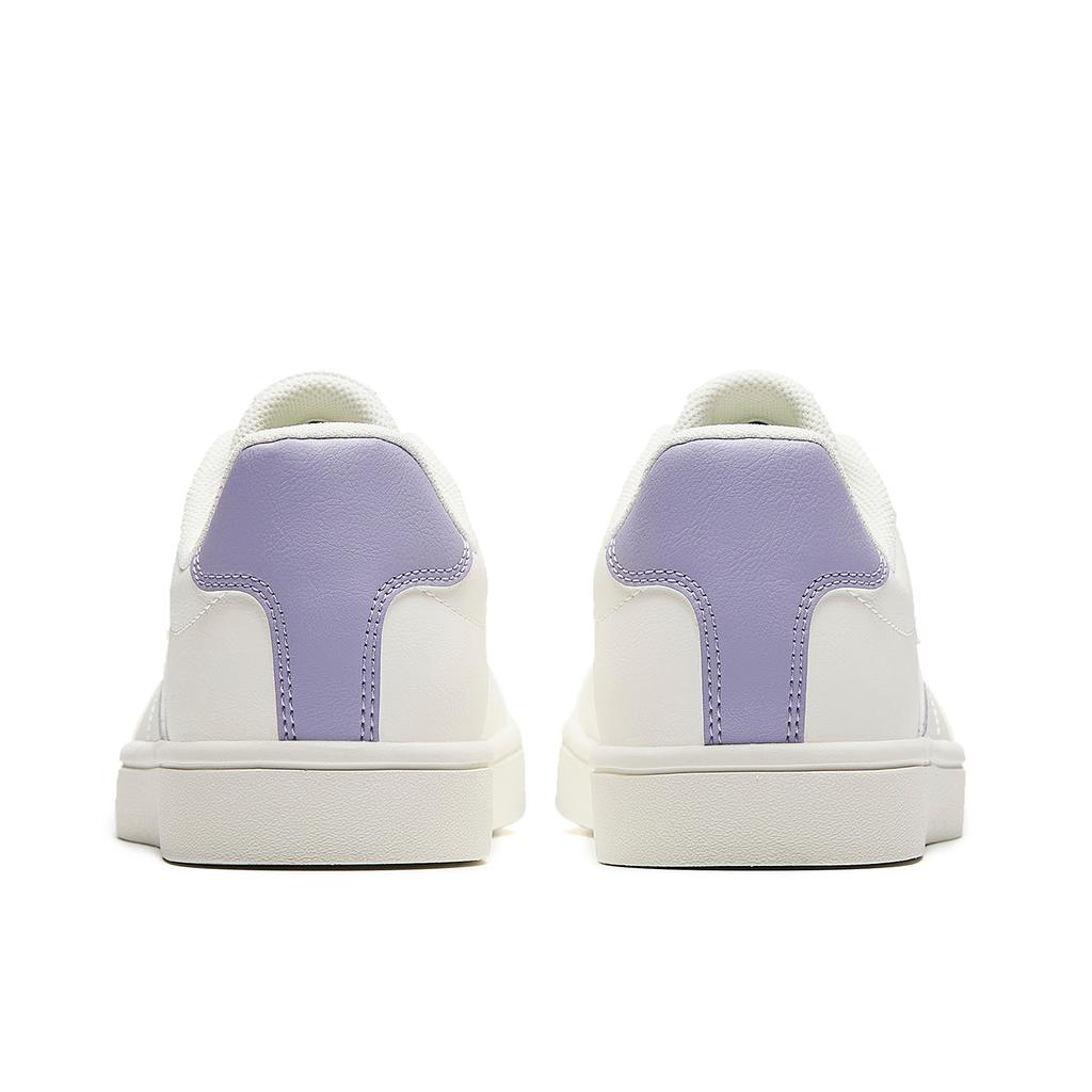 Anta Vitality Classic Retro Campus Life Fashion Versatile Simple Low-Top Sneakers Kids Sneakers Ivory-White Cotton-Candy-Purple 922618099-10