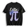 Cutie Pi Print Ribbon Bow Graphic Tee Women Casual Letter Print Top Pure Cotton T-shirt
