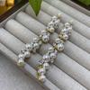 Diamond-Encrusted Long Pearl Full-Diamond Shoulder Earrings Fashion Crystal