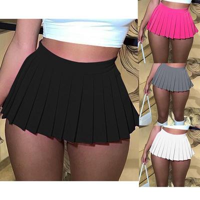 15 Colors High Wiast Mini Pleated Skirts Club Outfits for Women Fashion Summer Accessories A-line Stretchy Skirt