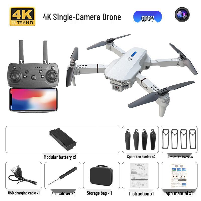 Drone Dobrável E99Pro com Câmeras HD Duplas e Altitude Hold, Aeronave de Controle Remoto de 4 Eixos E88Pro K3