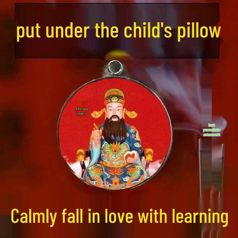 30mm Single-Sided Pendant: Good Luck Charm for Continuous Blessings, Wear for Auspicious Prayers.