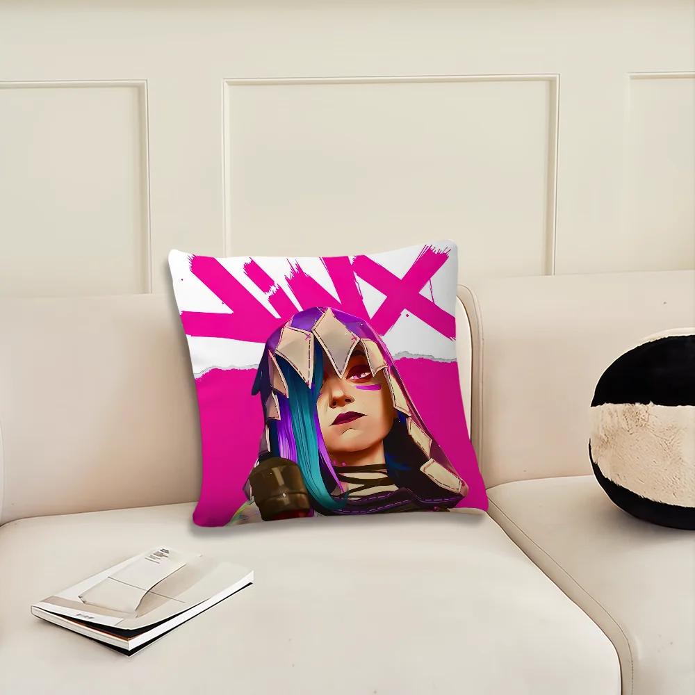 Cartoon A-Arcane Season 2 Vi J-Jinx Decoration Room Home Sofa living Office Car Nordic Simplicity Pillow Cover