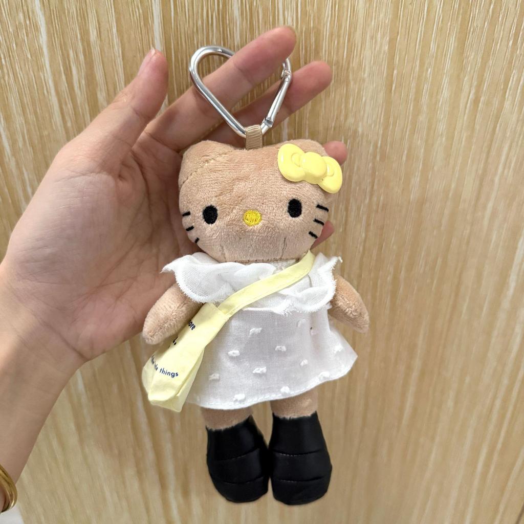 Cute Long-Legged Kitty Plush Pendant with Changeable Skirt - Ins Style Doll Keychain for Backpacks