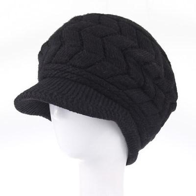 Knitted Fur Rabbit Fashionable Trendy Beanie Warm Keep Lined Fur Plush Hat Winter Women Hats For Woman Outdoor Coldproof Cap