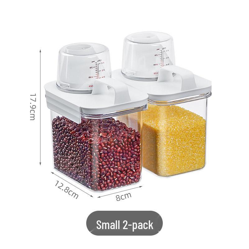 Japanese Five-Grain & Cereal Storage Jar, Sealed, Food-Grade Plastic, Insect & Moisture Proof.